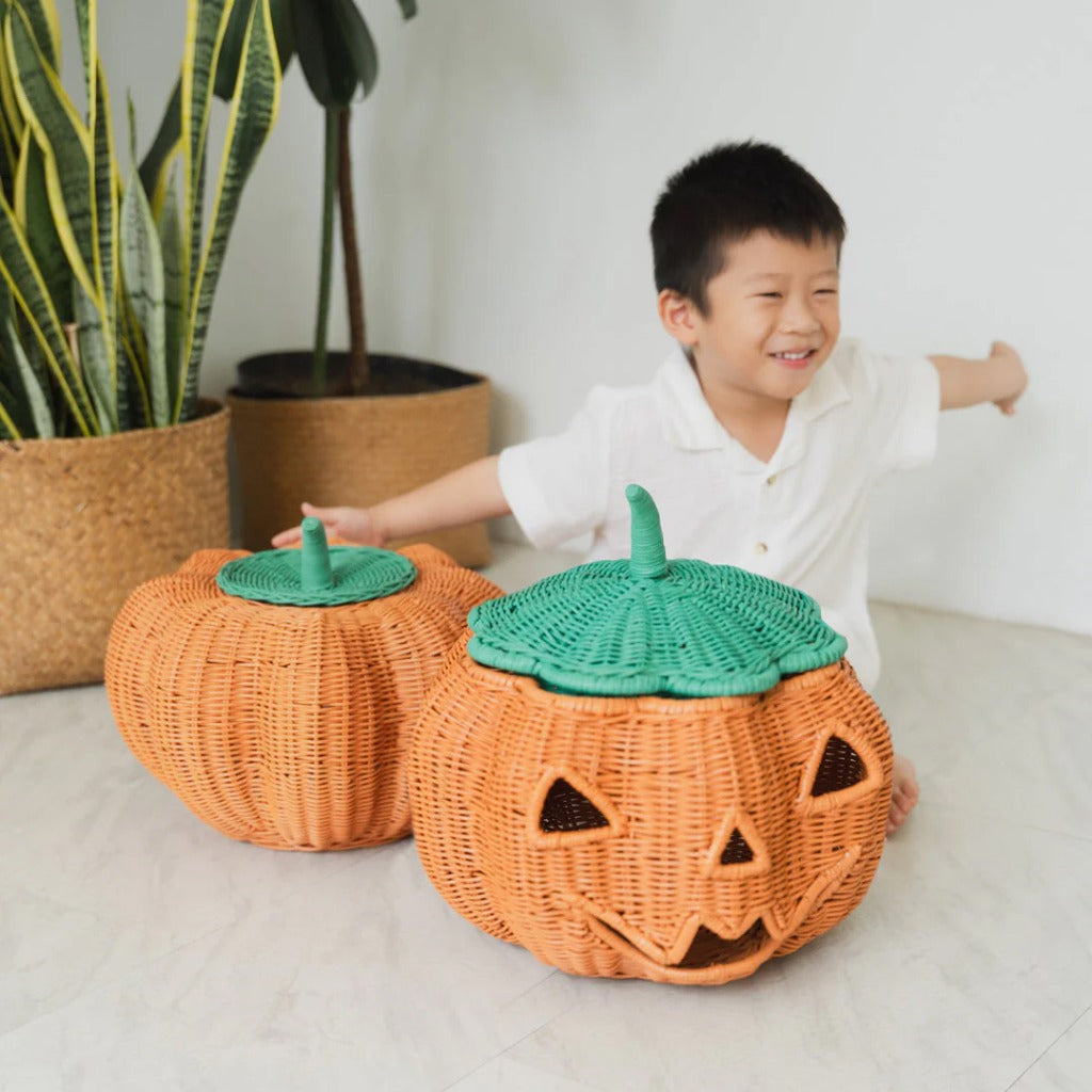 Momiji Pumpkin Face Basket