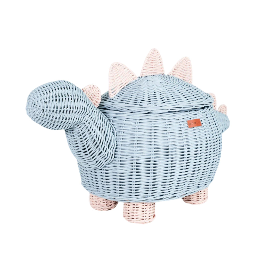 Momiji Dinosaur Storage Basket - Blue Pink