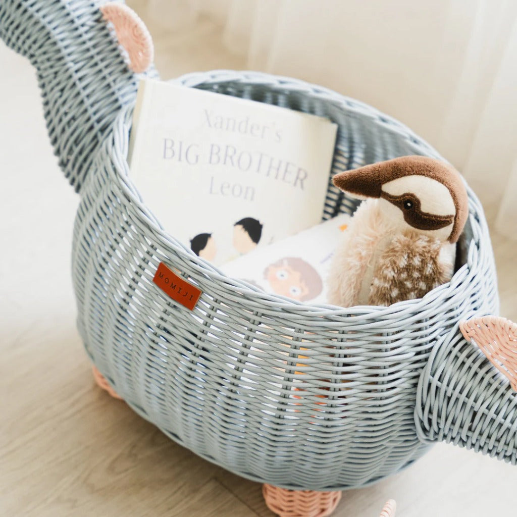 Momiji Dinosaur Storage Basket - Blue Pink