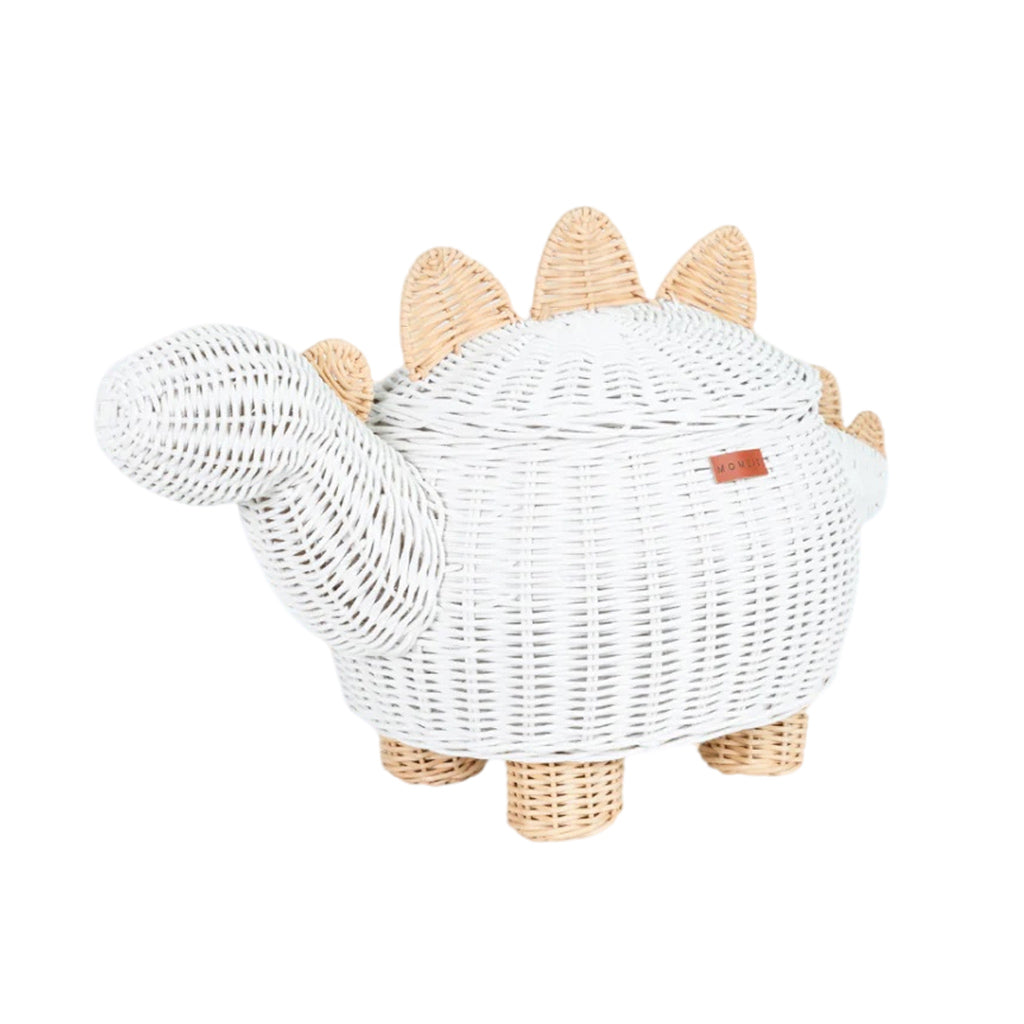 Momiji Dinosaur Storage Basket - White
