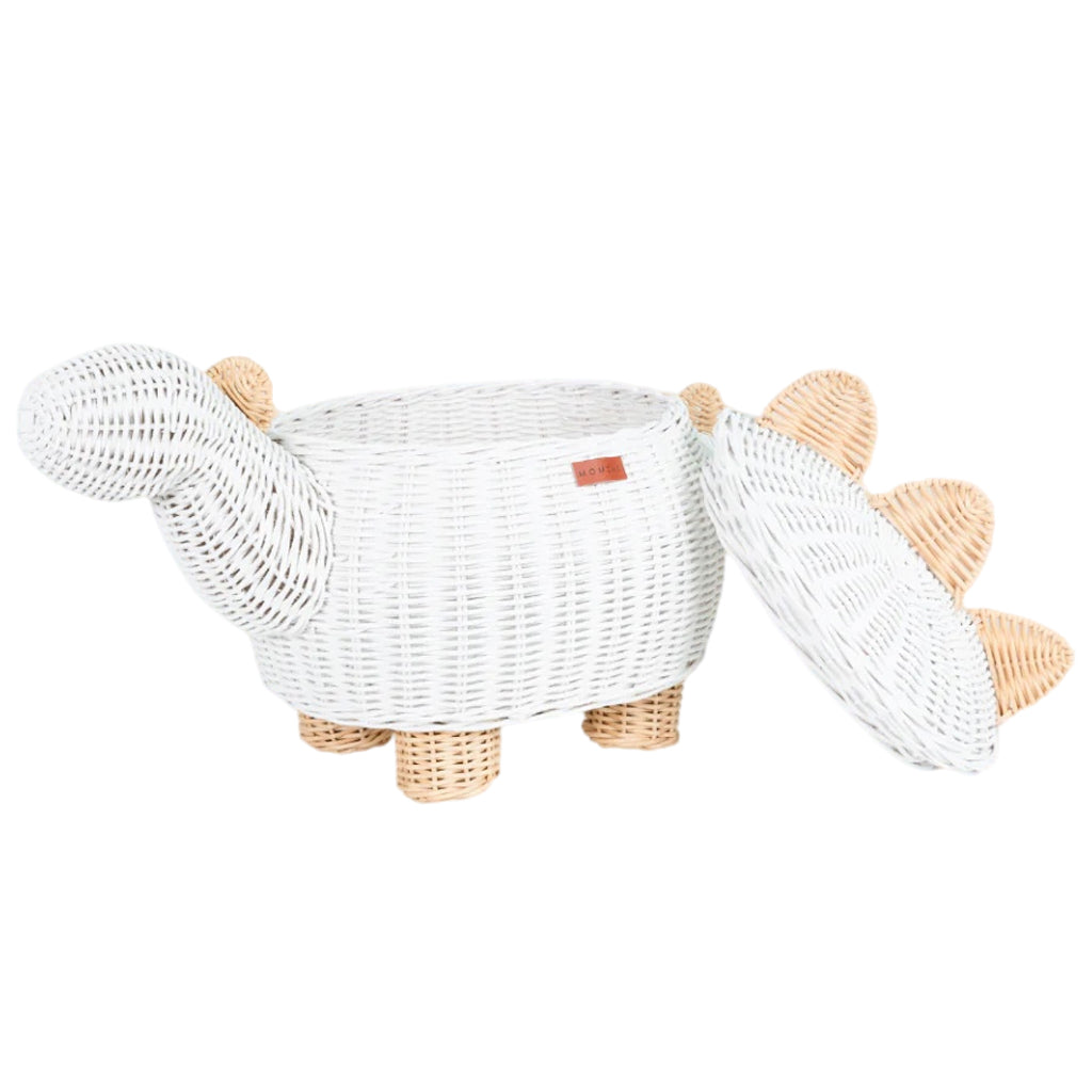 Momiji Dinosaur Storage Basket - White