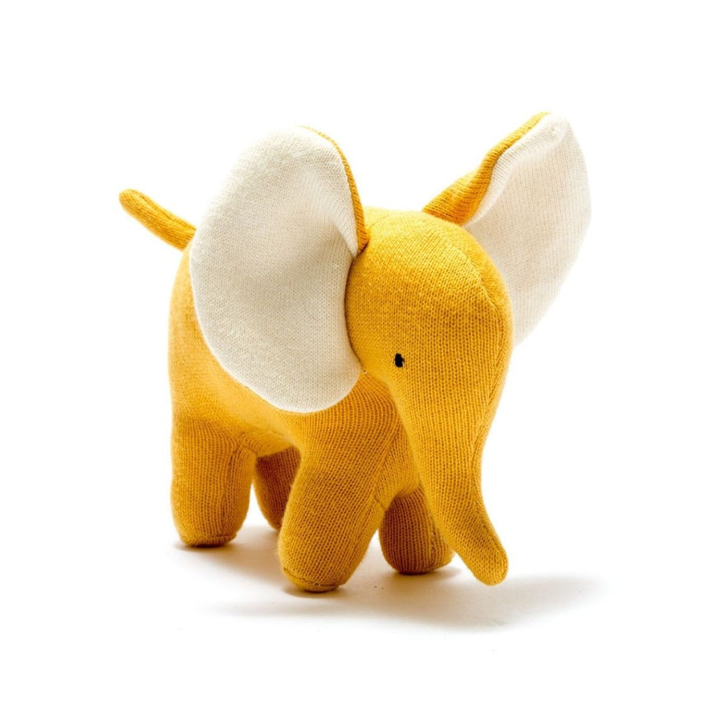 Best Years Baby Ellis Organic Elephant Soft Toy Mustard