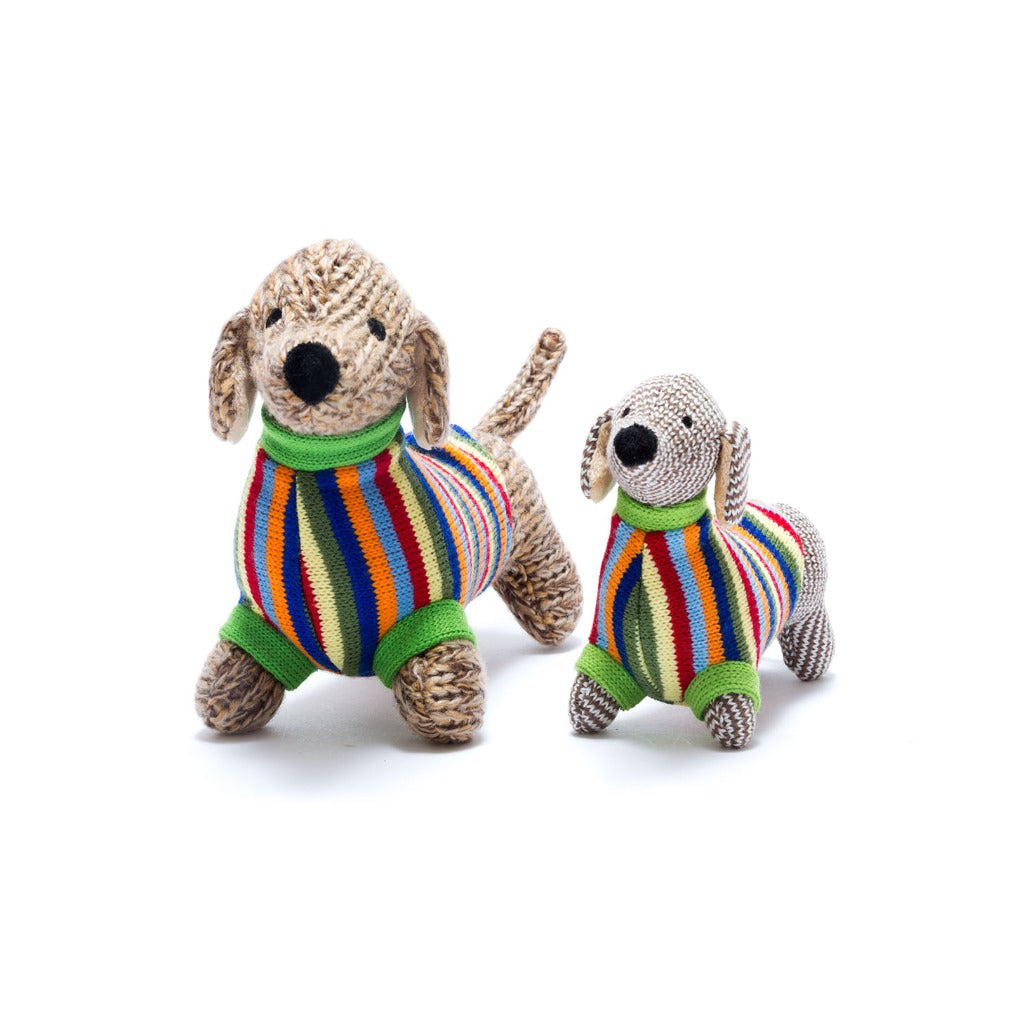 Best Years Knitted Sausage Dog Rattle