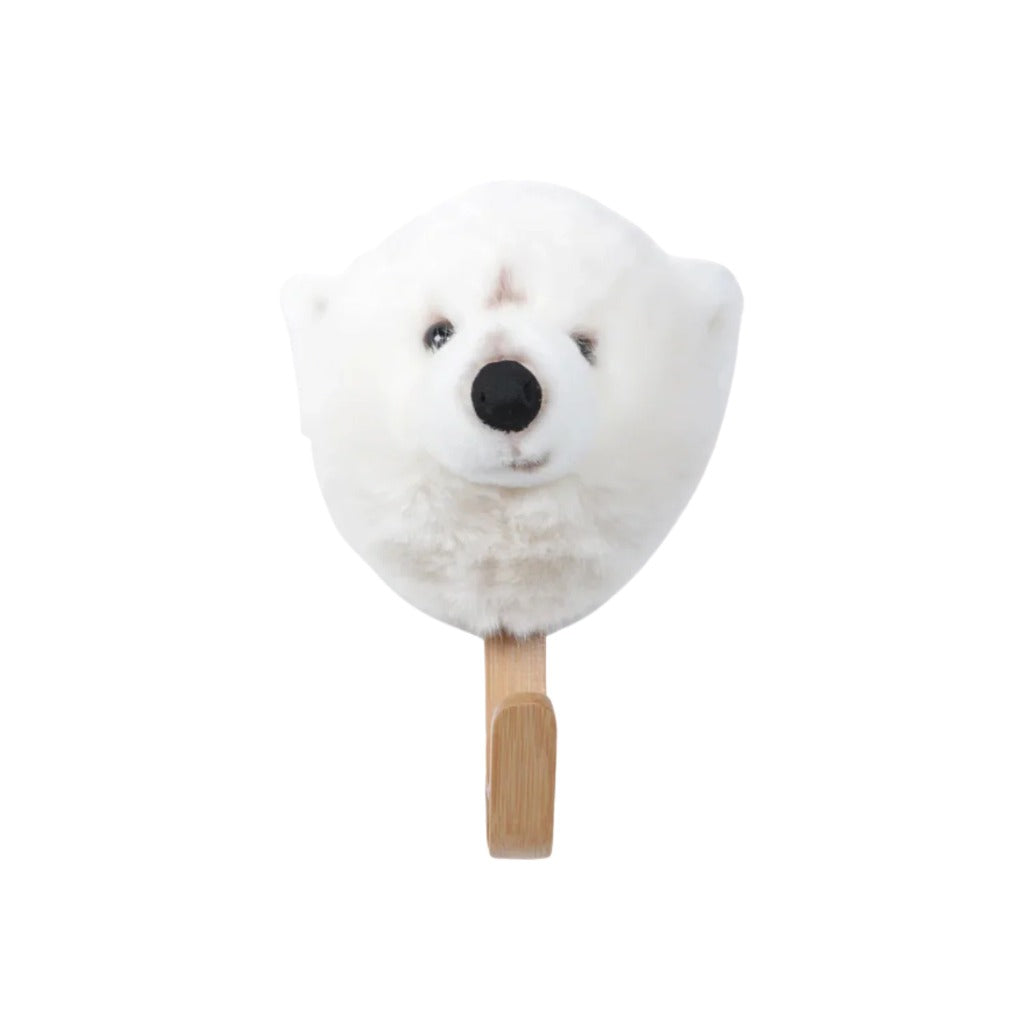 Wild & Soft White Bear Coat Hanger