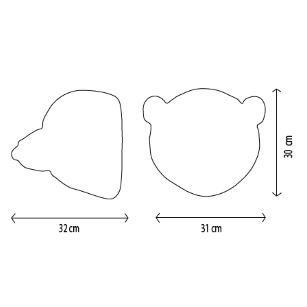 Wild & Soft White Basile Bear Head