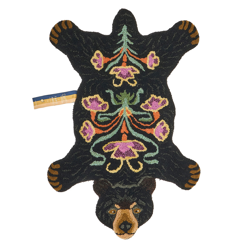 Doing Goods Blooming Black Bear Rug Small