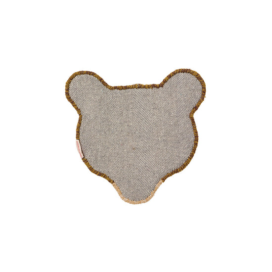 Doing Goods Archie Check Bear Head Rug