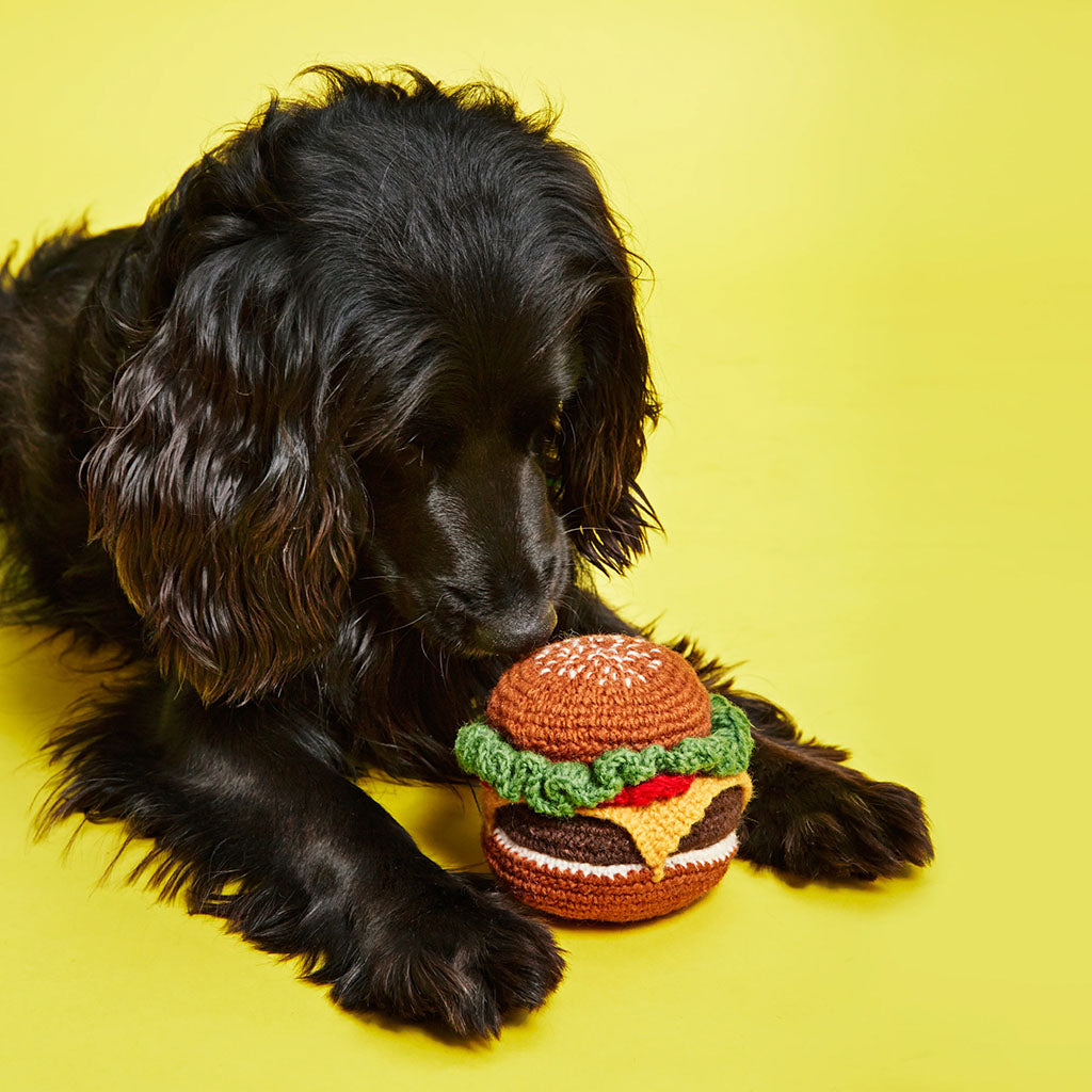 Ware of the Dog Hand Knit Hamburger