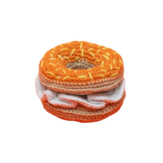 Ware of the Dog Hand Crochet Bagel and Cream Cheese