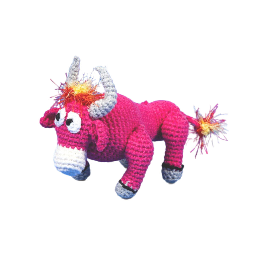 Ware of the Dog Hand Crochet Bull