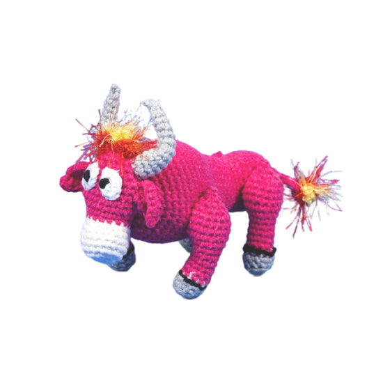 Ware of the Dog Hand Crochet Bull