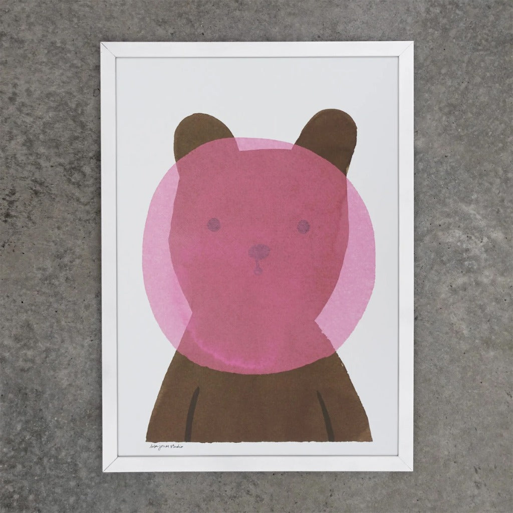 Lisa Jones Studio Print Bubblegum Bear