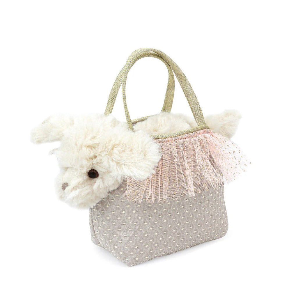 Mon Ami Sugar Maltese Puppy Plush Toy and Purse Set