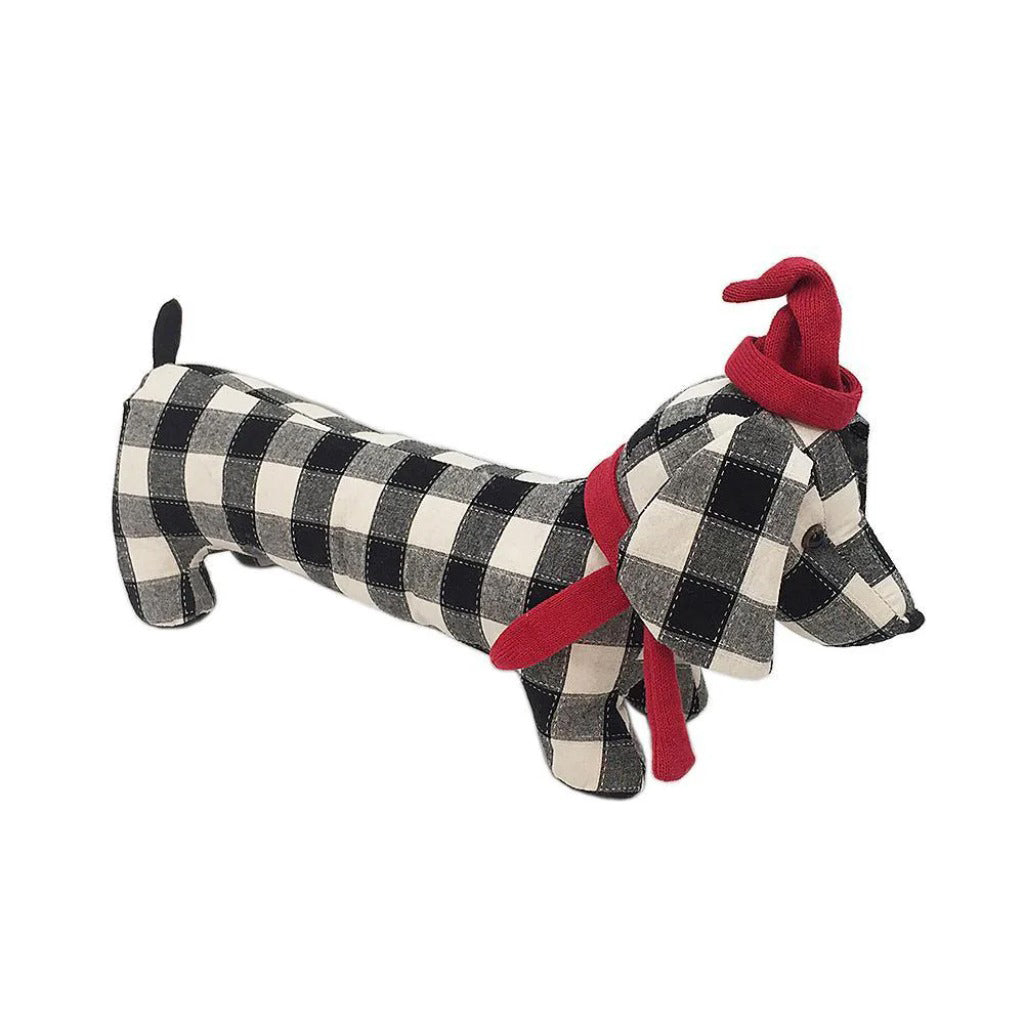 Mon Ami Black and White Dashsund Door Stop