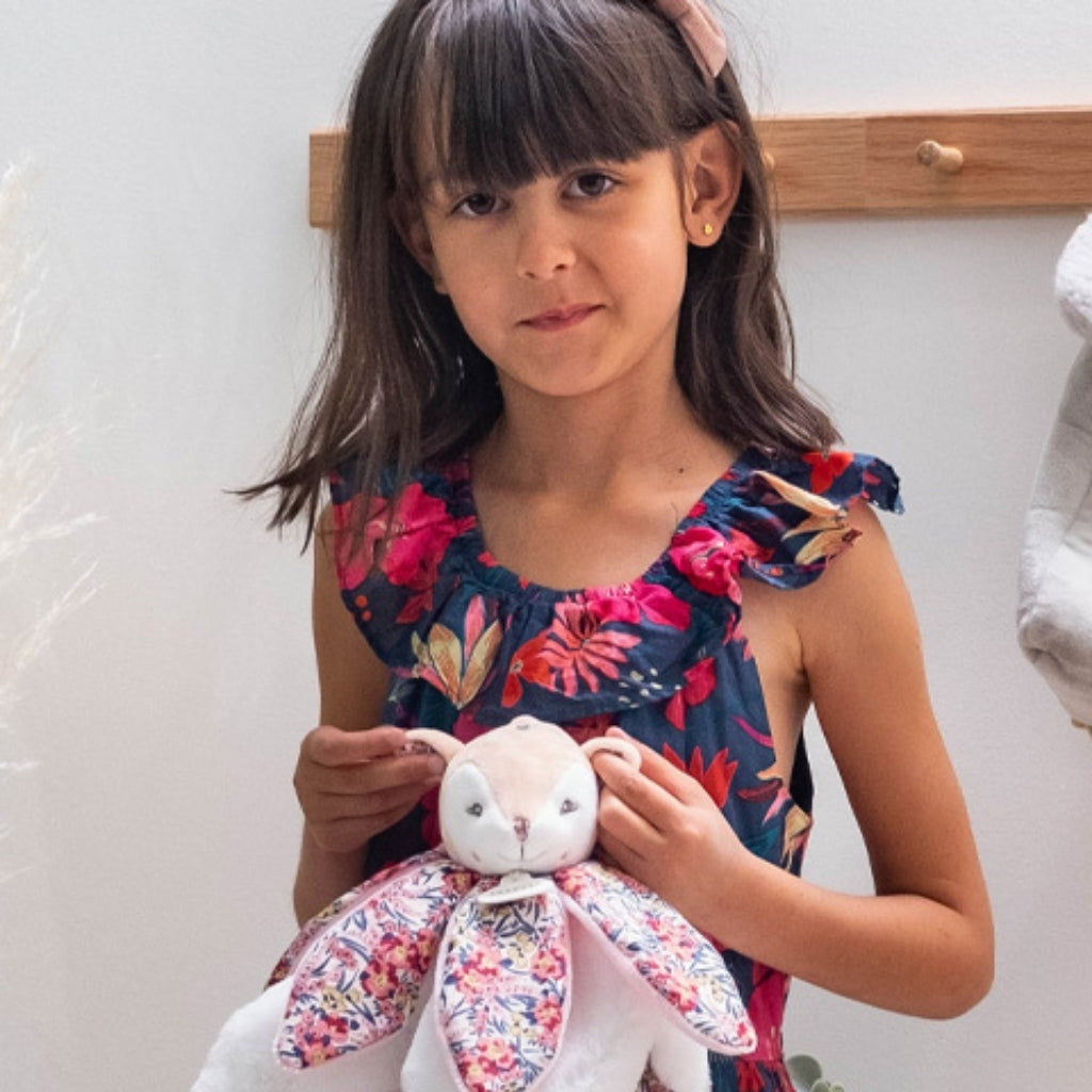 Doudou et Compagnie White Fawn Plush Signature Petal Comforter