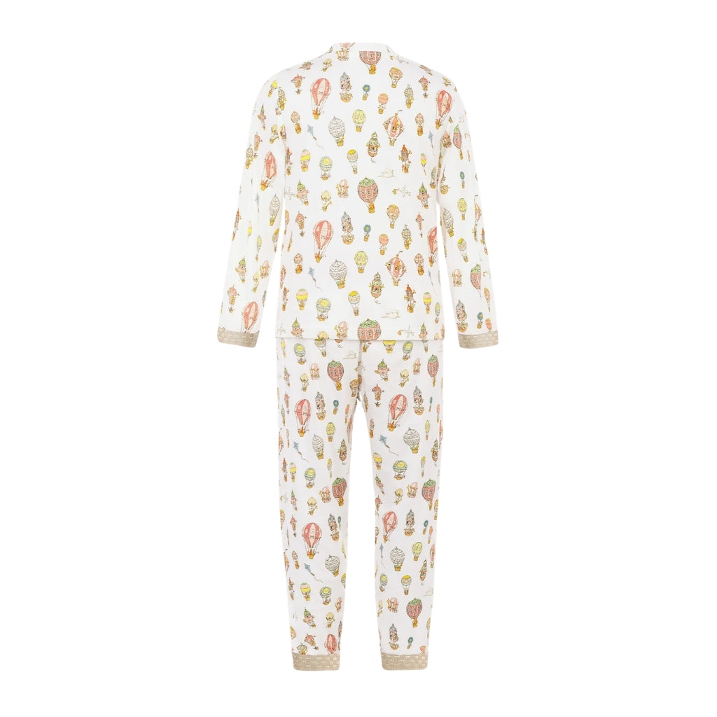 Atelier Choux Loungewear Set Hot Air Balloons Gold