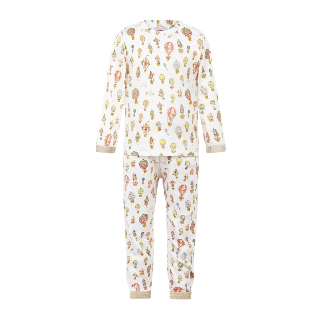Atelier Choux Loungewear Set Hot Air Balloons Gold