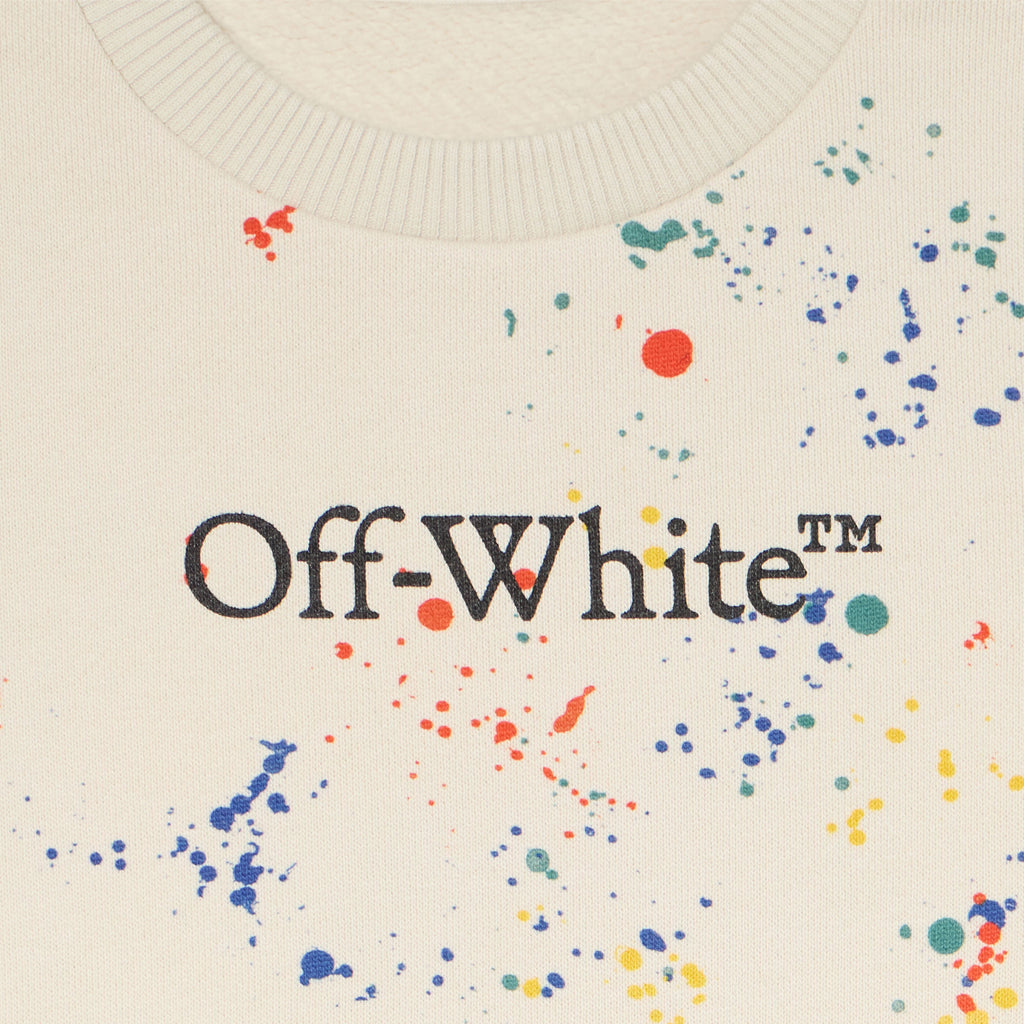 Off-White Kids Aop Splat Crewneck