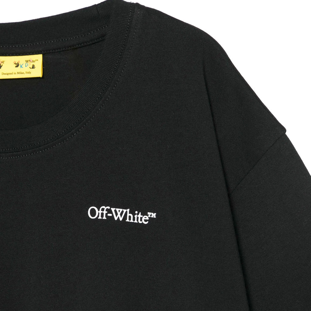 Off-White Kids Bookish Logoband Crop Tee