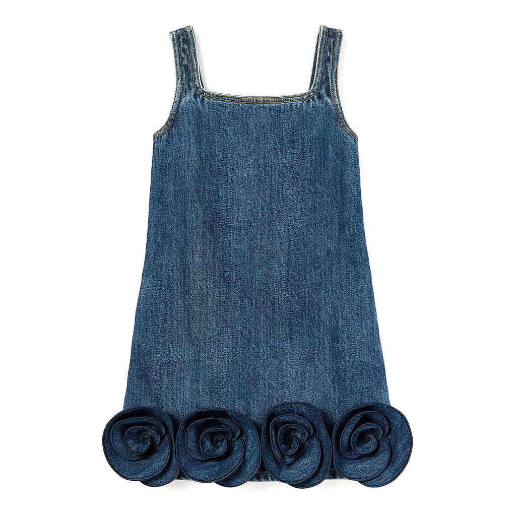 Self Portrait Kids Denim Flower Dress
