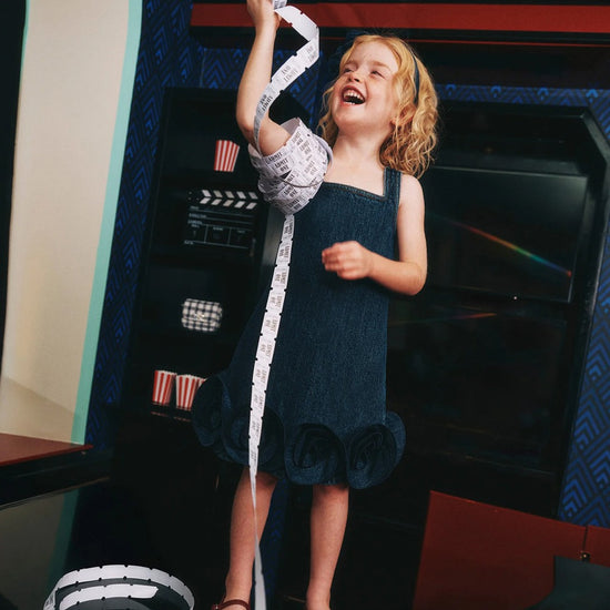 Self Portrait Kids Denim Flower Dress