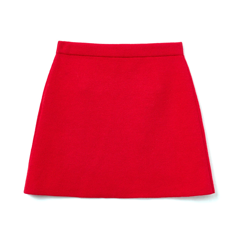 Self Portrait Kids Red Flower Trim Cotton Skirt