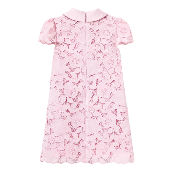 Self Portrait Kids Pink Flower Lace Dress