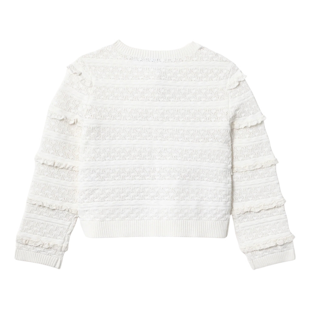 Self Portrait Kids Cream Cherry Motif Cardigan