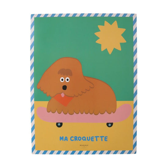 Les Petit Souk Poster 30*40CM Skate Dog Croquette