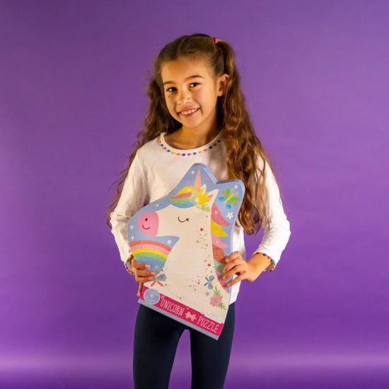 Floss & Rock Jigsaw 40PC Shaped Rainbow Unicorn