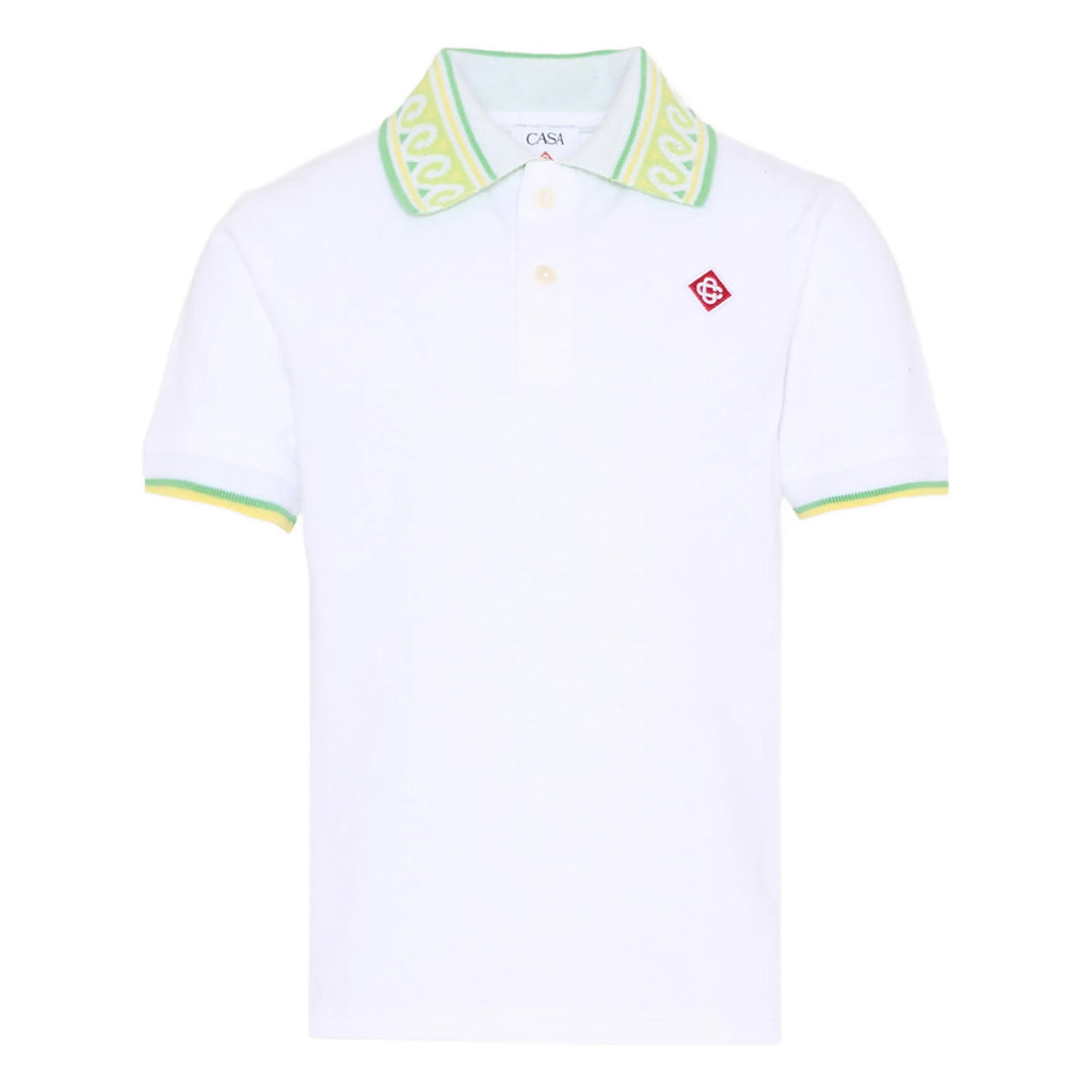 Casablanca Kids Laurel Collar Polo Shirt