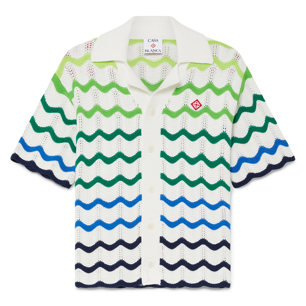 Casablanca Kids Wave Knit Shirt