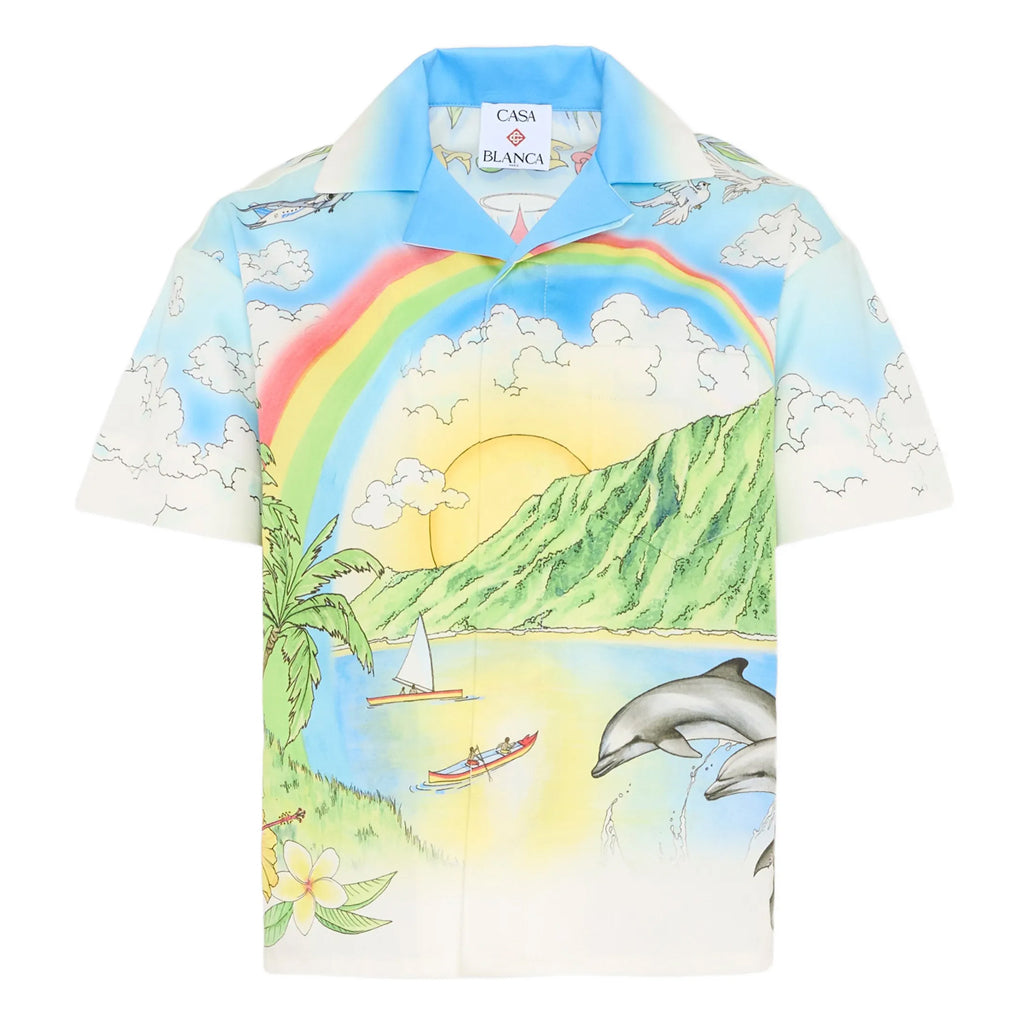 Casablanca Kids Aloha Short Sleeve Cotton Shirt