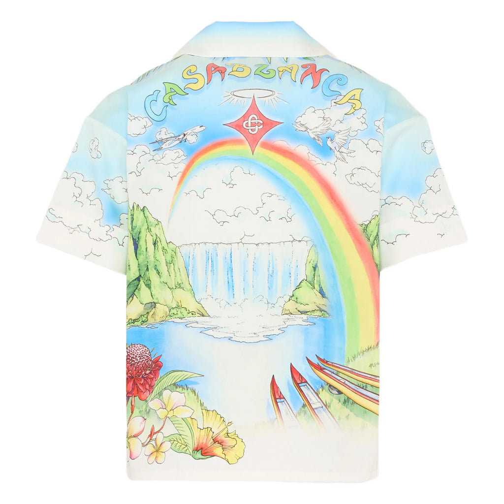 Casablanca Kids Aloha Short Sleeve Cotton Shirt