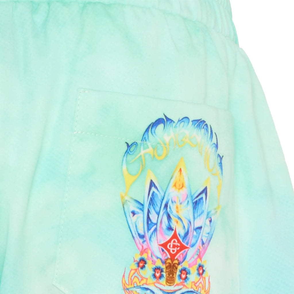 Casablanca Kids Surf Lotus Cotton Shorts