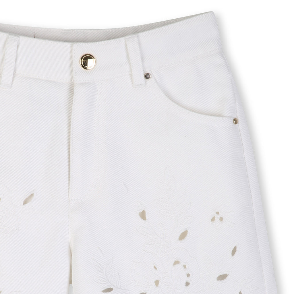 Chloé Kids Twill Shorts