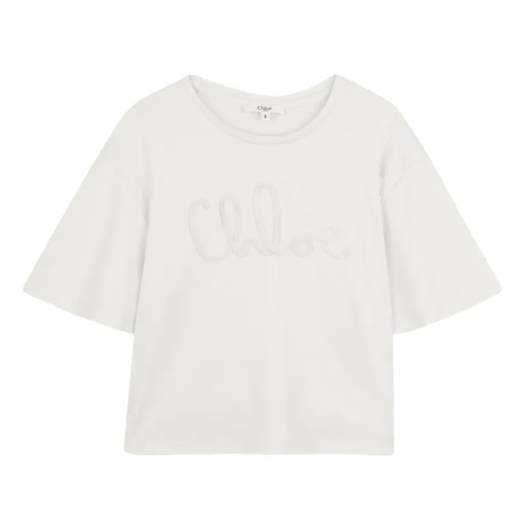 Chloé Kids Logo Print T-shirt