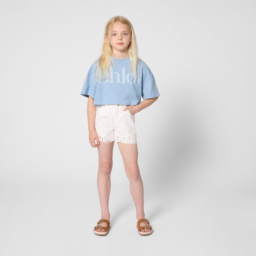 Chloé Kids Logo Print T-shirt