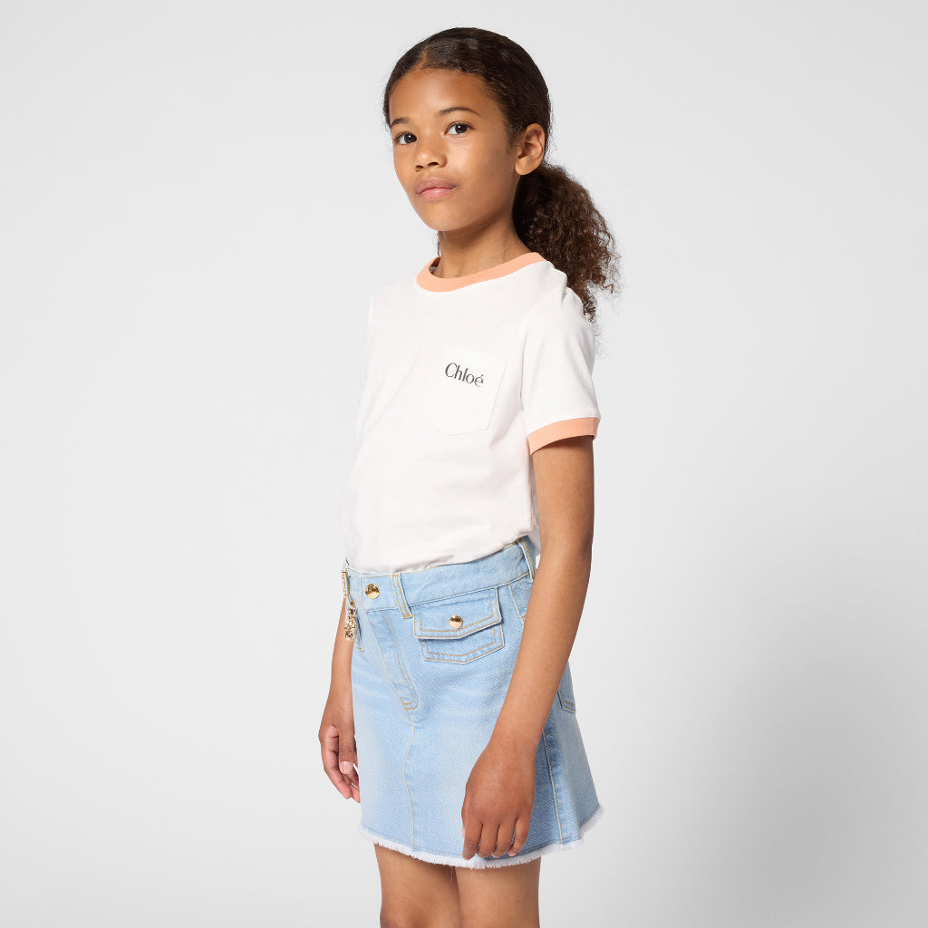 Chloé Kids Logo Print T-shirt