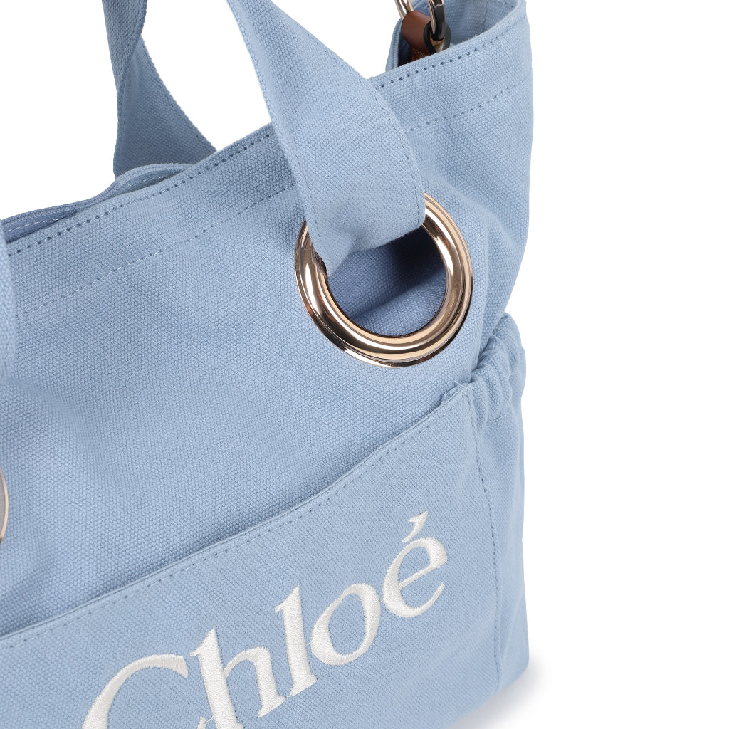 Chloé Kids Logo Canvas Tote Bag