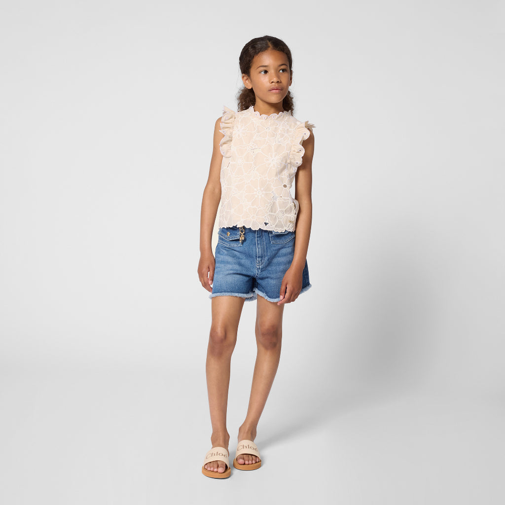 Chloé Kids Textile Sandals