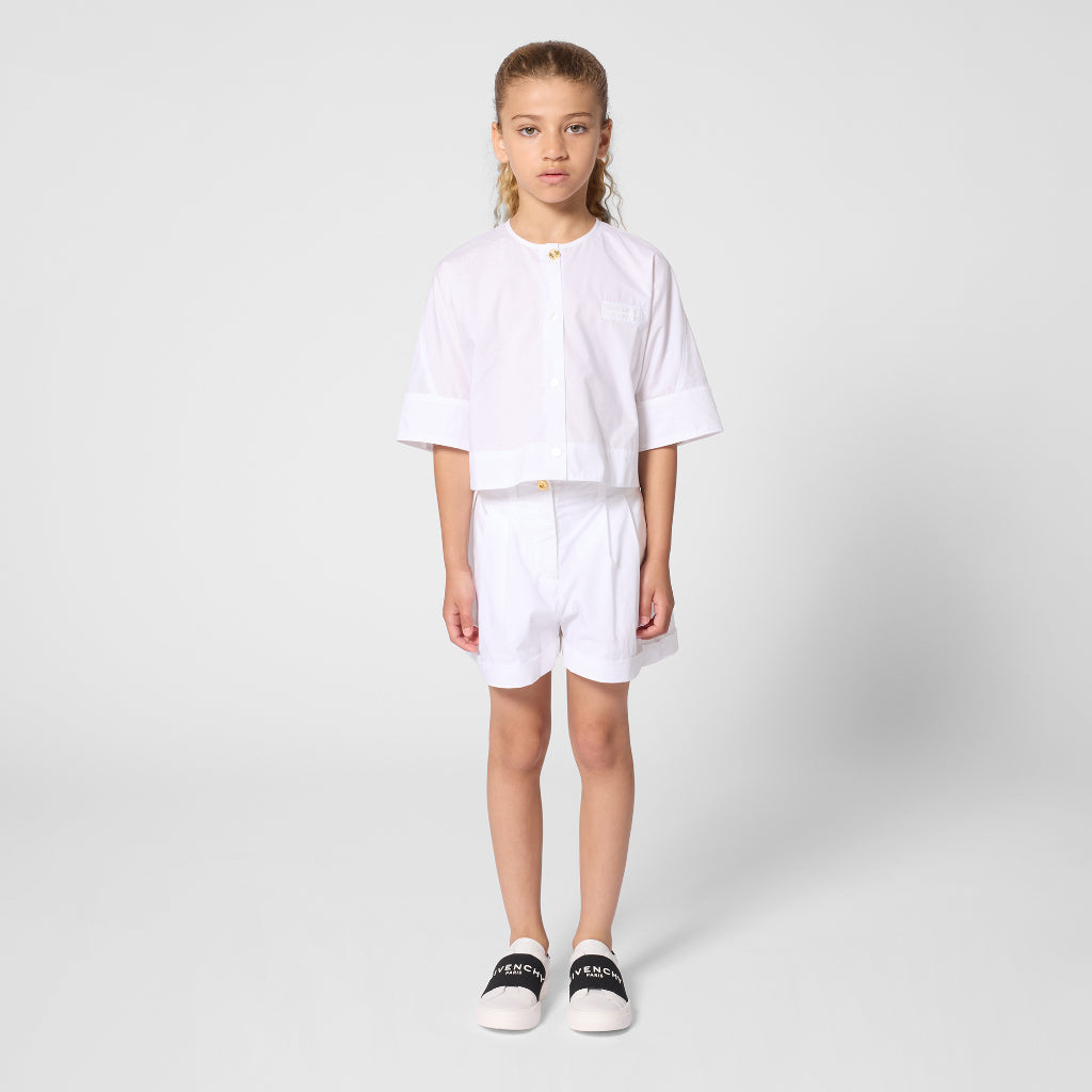 Givenchy Kids High Waist Shorts