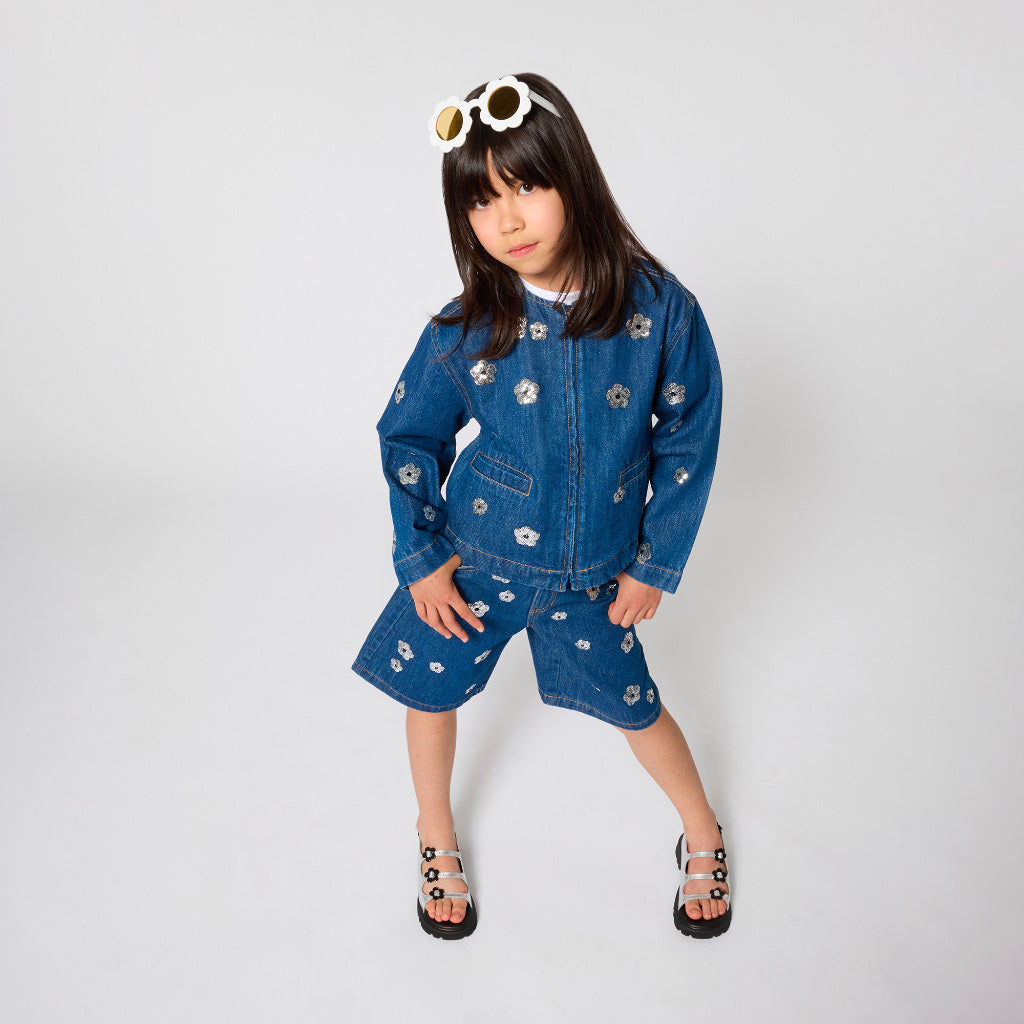 Marc Jacobs Kids Daises Denim Shorts