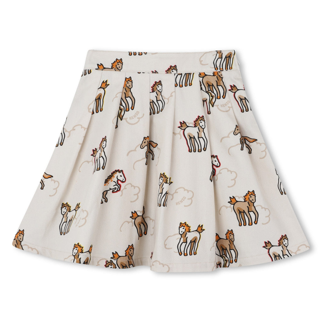 Kenzo Kids Horse Graphic Skirt