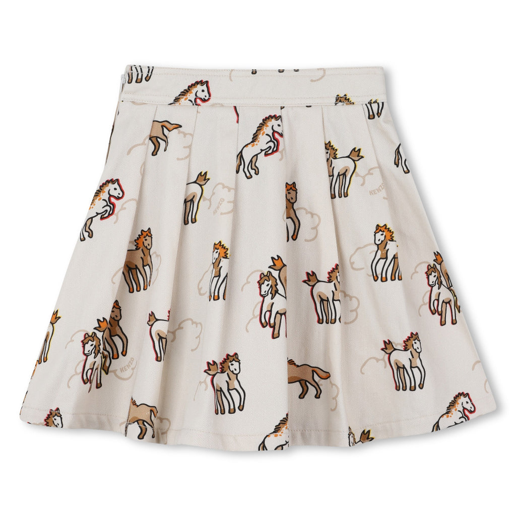 Kenzo Kids Horse Graphic Skirt