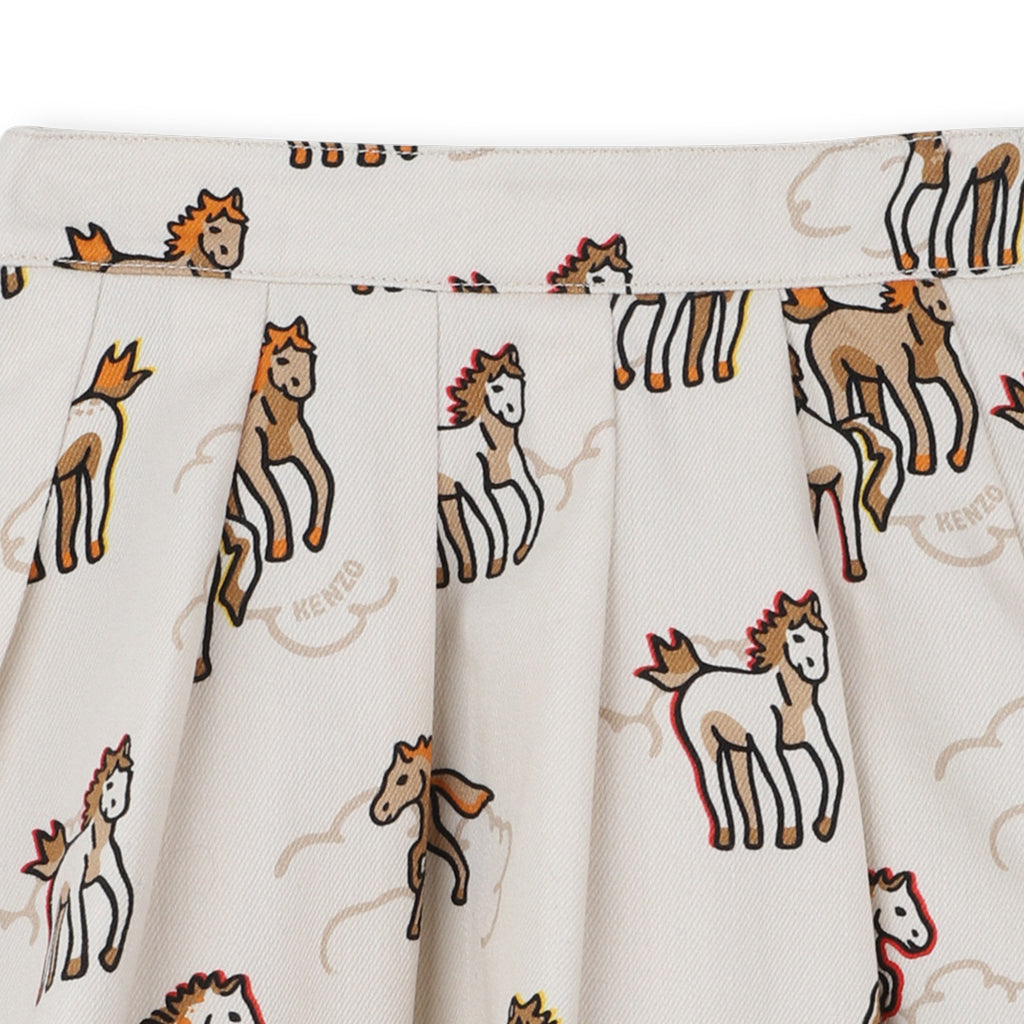 Kenzo Kids Horse Graphic Skirt