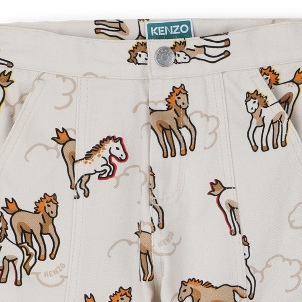 Kenzo Kids Horse Pattern Trousers