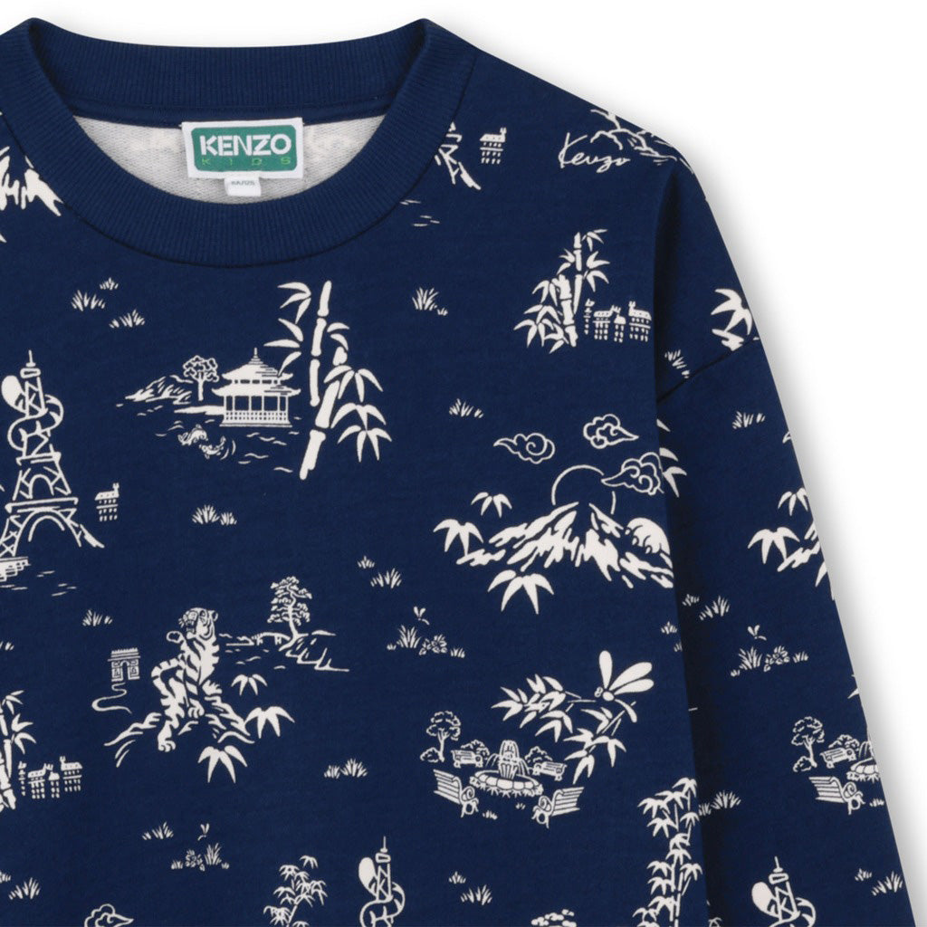 Kenzo Kids Bamboo Pattern Sweatshirt