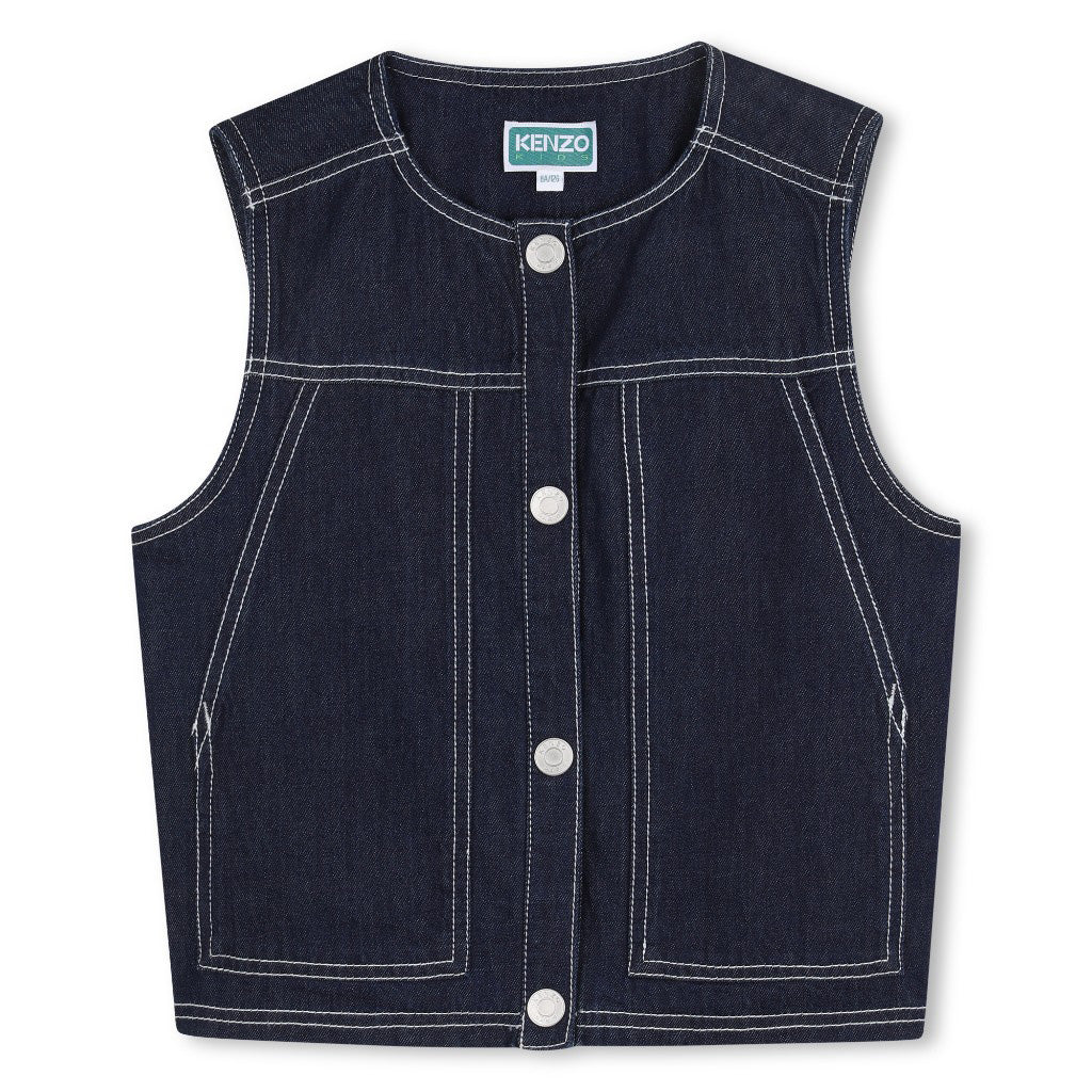 Kenzo Kids Denim Sleeveless Jacket