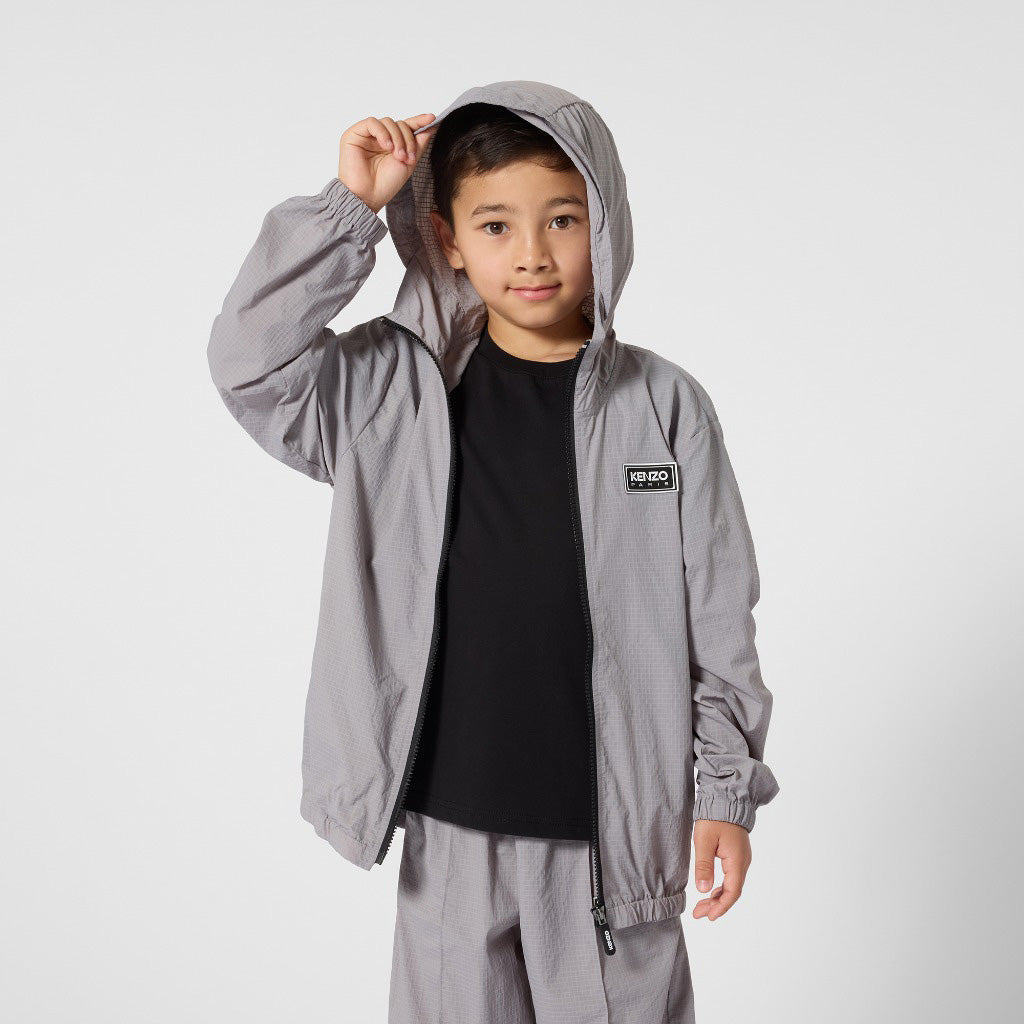 Kenzo Kids Logo Hooded Windbreaker